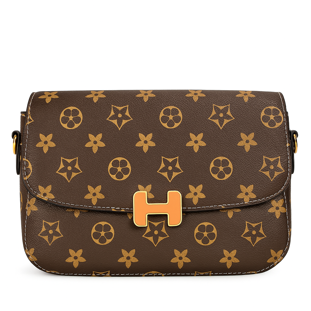 Trendy Square Shoulder Brown