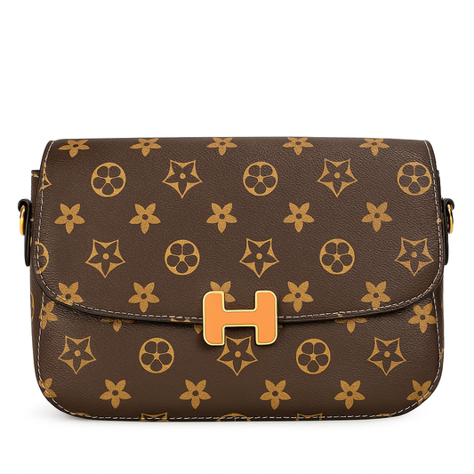 Trendy Square Shoulder Brown