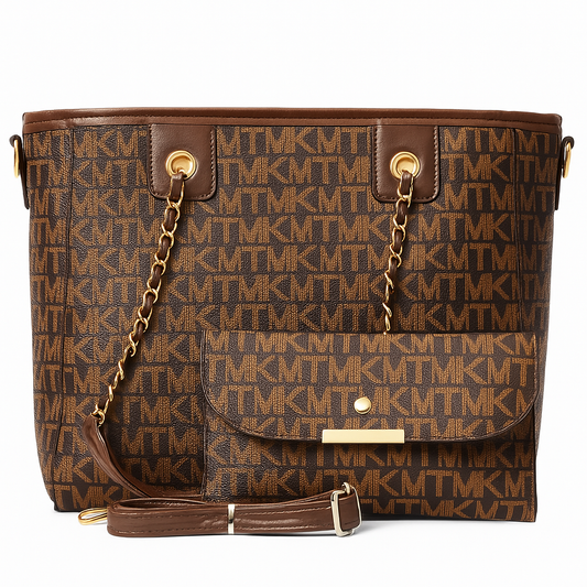 High-Grade Big Pattern Bag Brown  2025