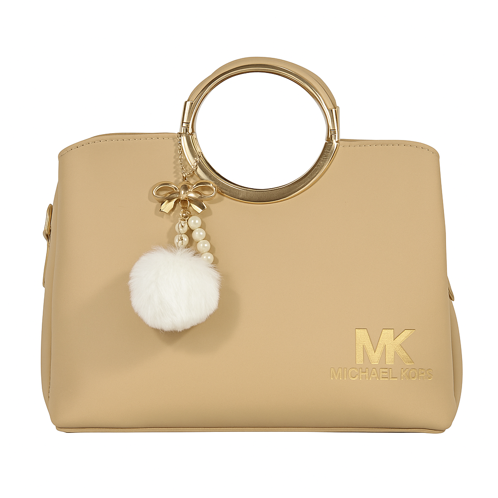 Khaki Formal Hand Bag