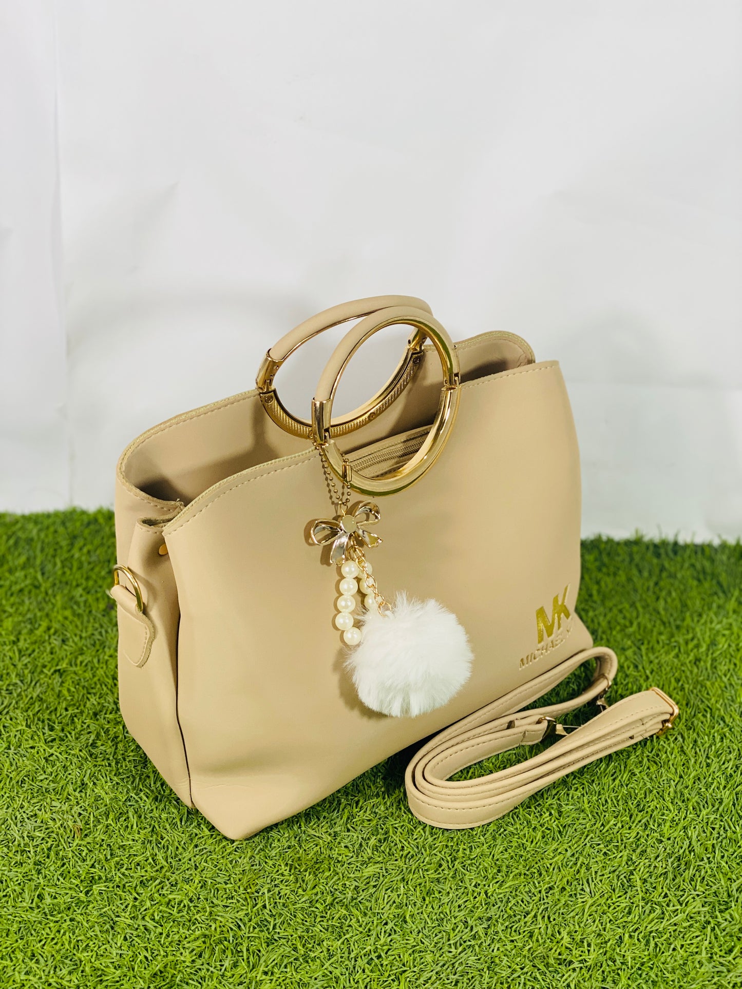 Khaki Formal Hand Bag