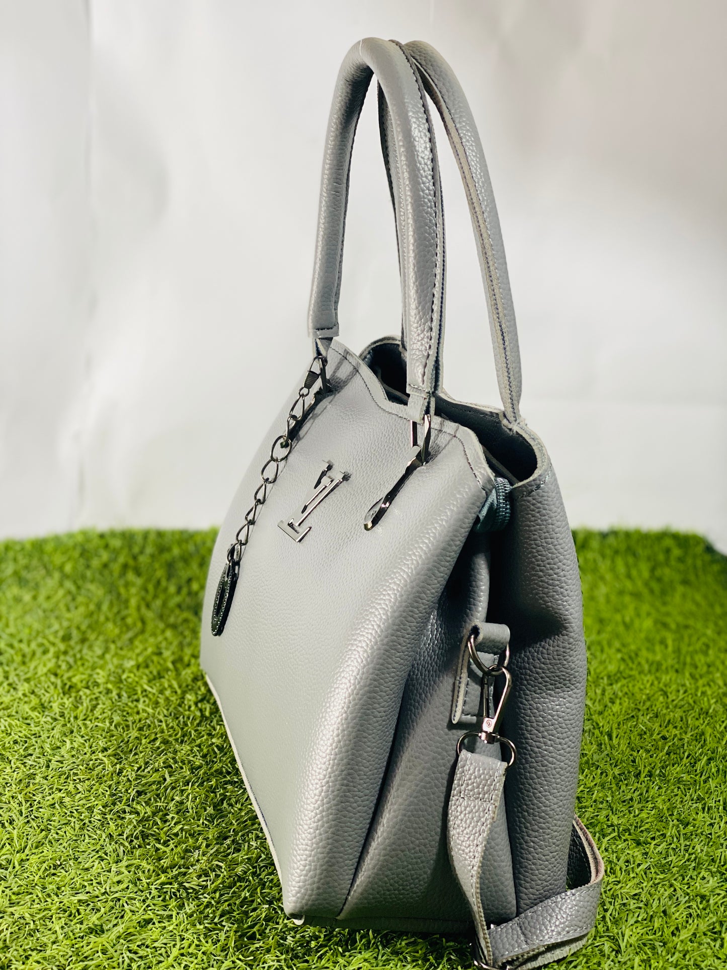 Gray Imported LV Meduim Handbag