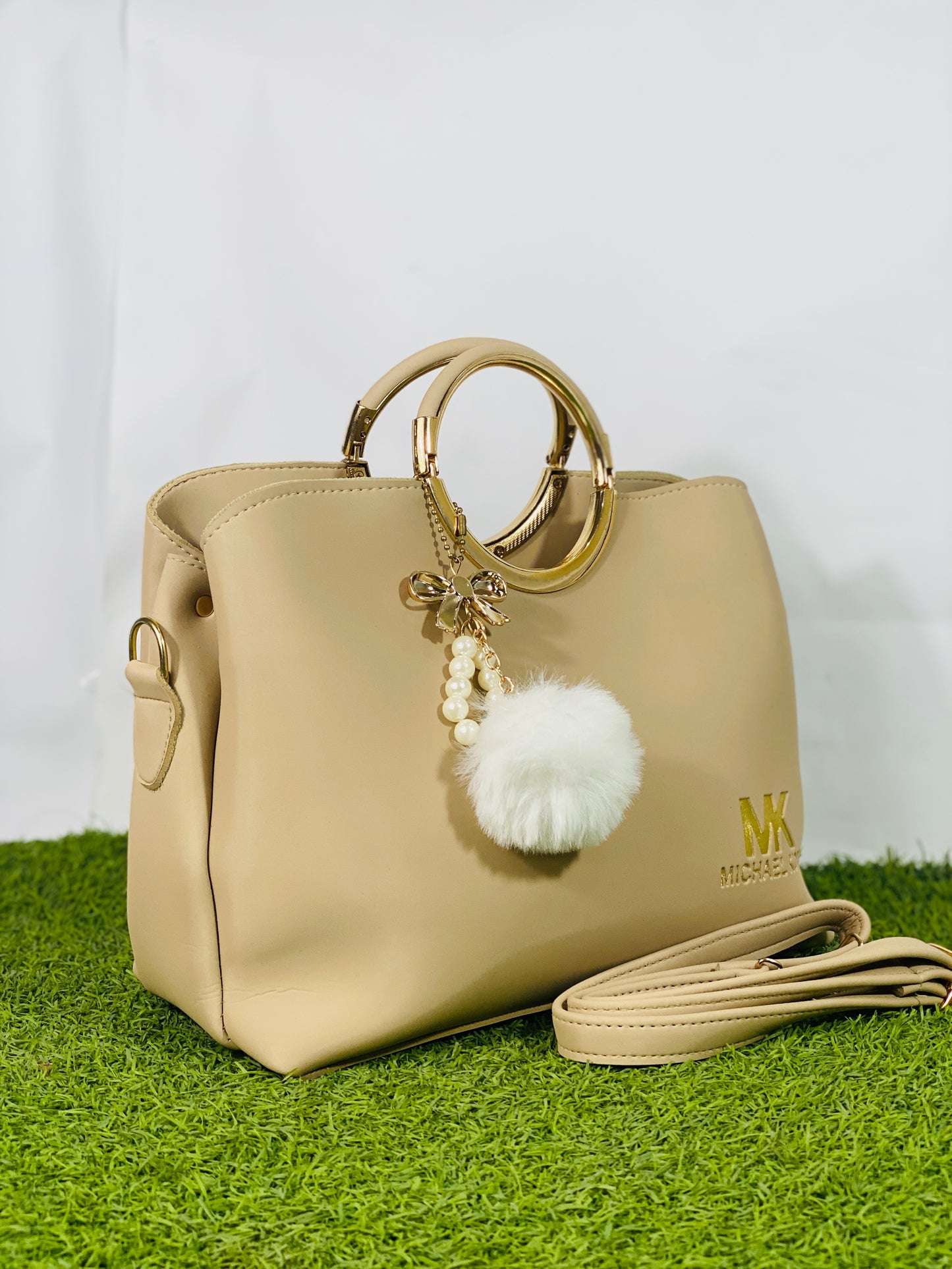 Khaki Formal Hand Bag