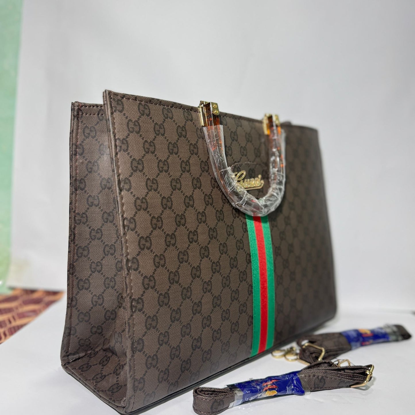 Gucci brown tote bag