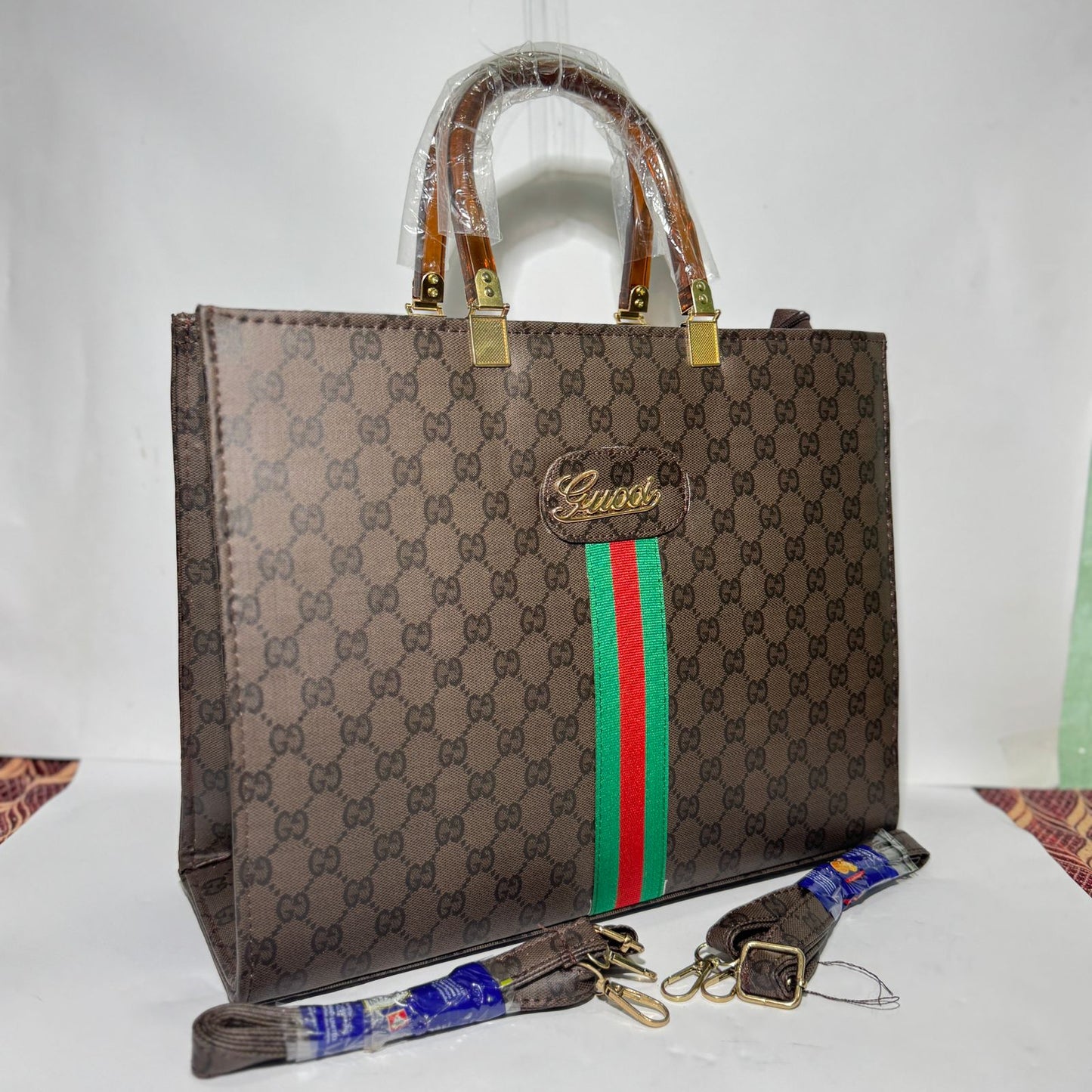 Gucci brown tote bag